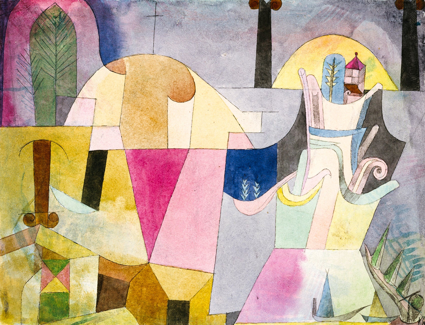 Wellsoft takaró (Paul Klee - Black Columns in a Landscape)