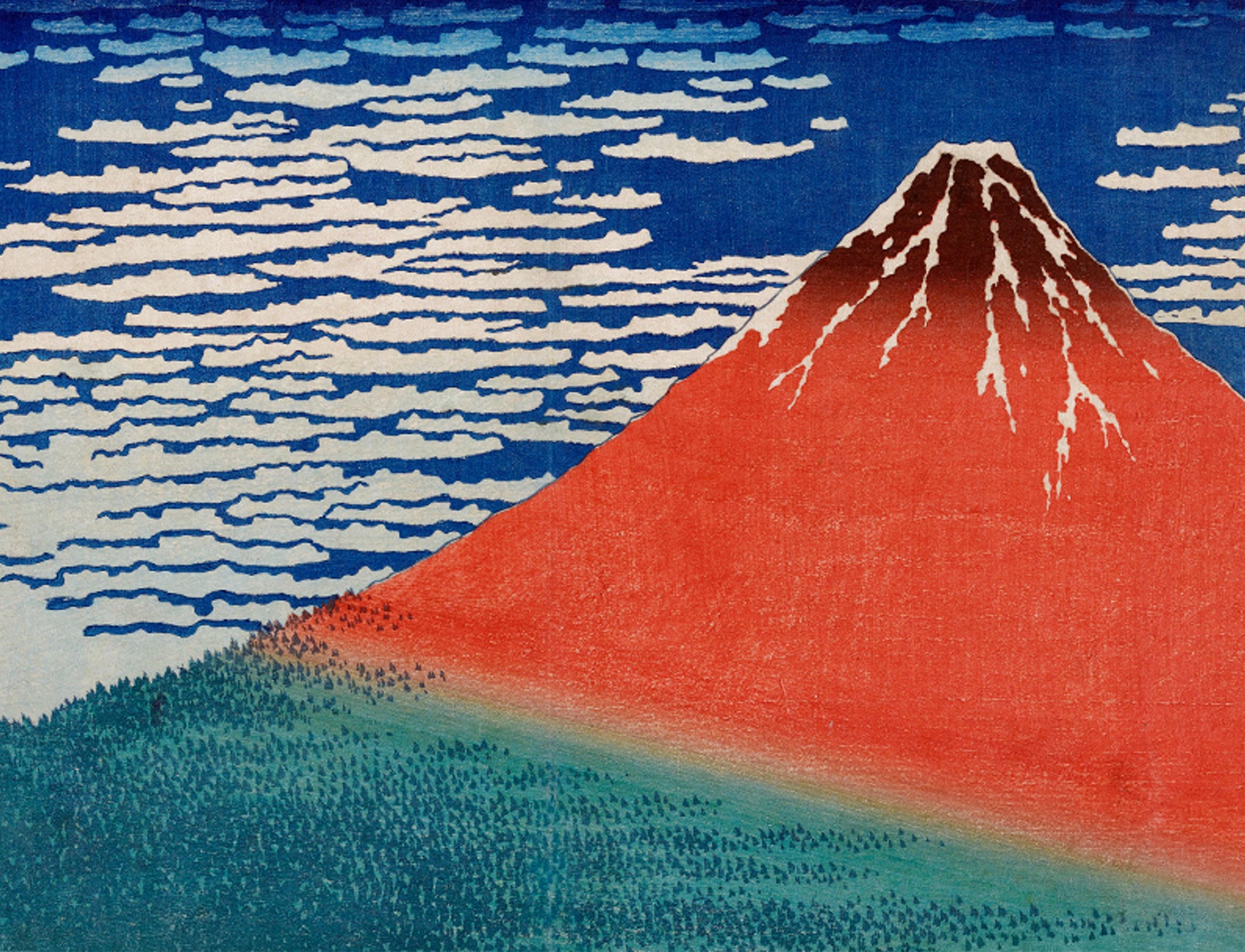 Wellsoft takaró (Katsushika Hokusai - Red Fuji)