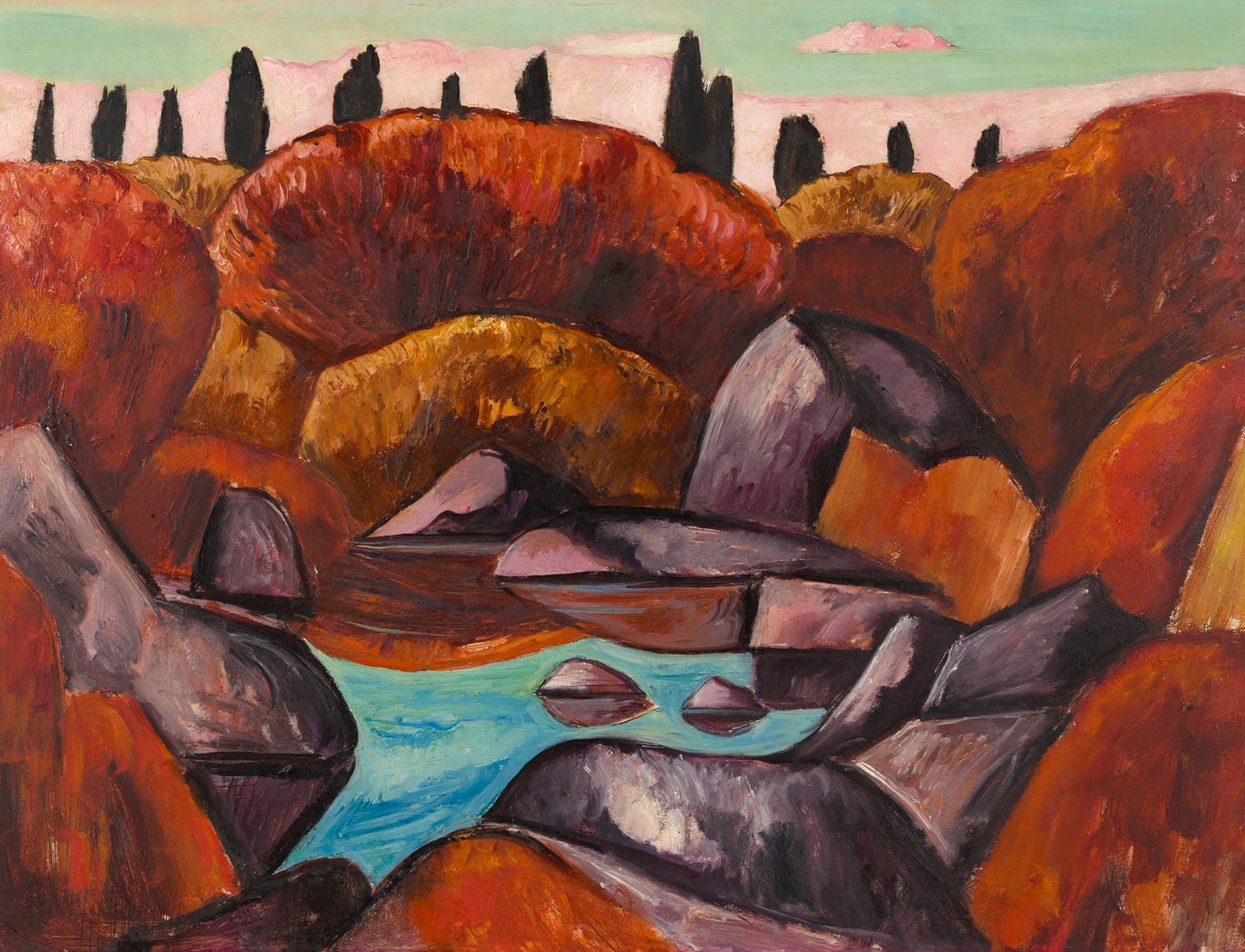 Wellsoft takaró (Marsden Hartley - Flaming Pool)