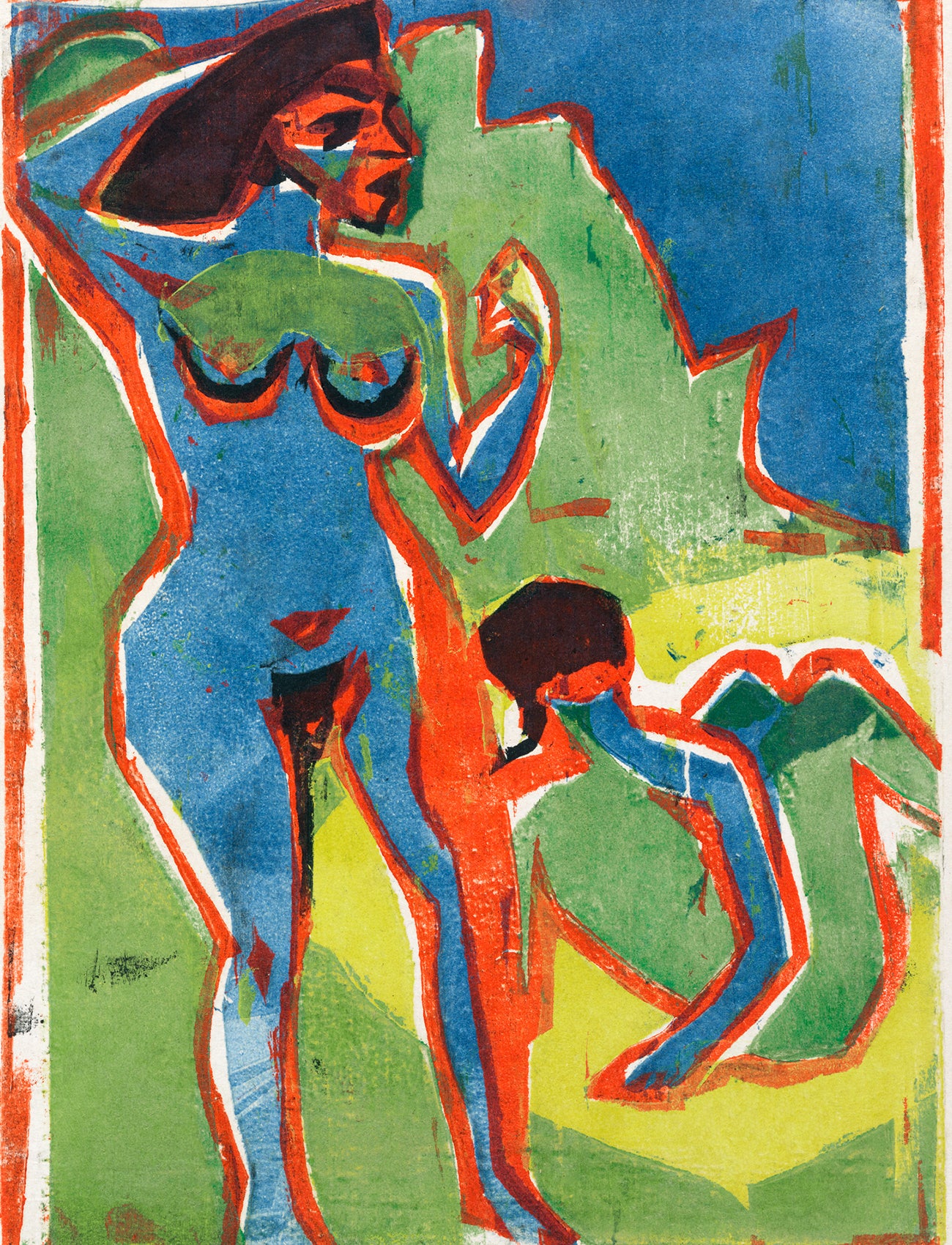 Wellsoft takaró (Ernst Ludwig Kirchner - Bathing Woman)