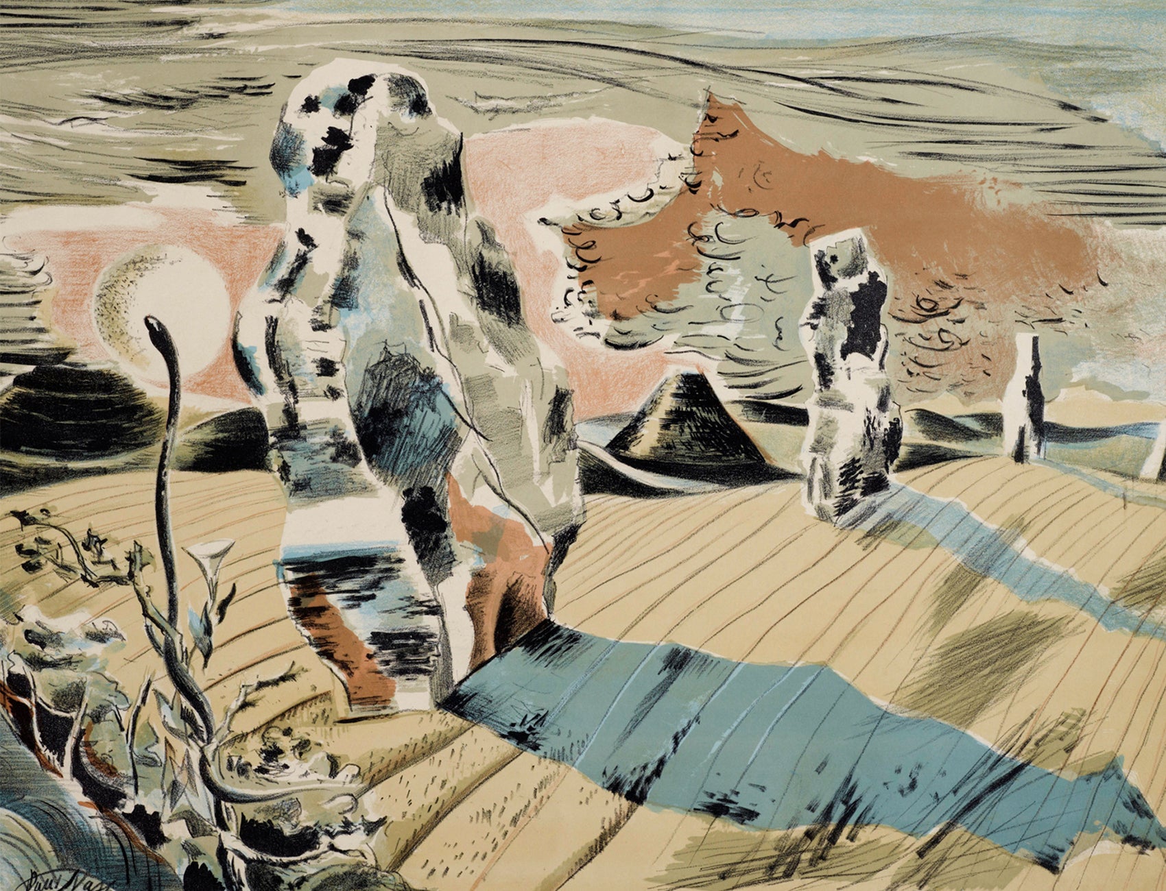 Wellsoft takaró (Paul Nash - Landscape with Megaliths)