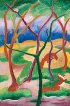 Kontrasztos férfi póló ( Franz Marc - Weasels at Play )