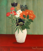 Hosszú női ruha (Henri Rousseau - Bouquet de fleurs aux reines-marguerites et aux tokyos)