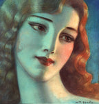 Női crop top ( Wladyslaw Theodore Benda - Head Of Girl With Long Blonde Hair )