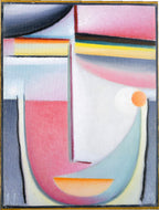 Modern stílusú hátizsák laptop zsebbel (Alexej von Jawlensky - Abstract head: Symphony in pink)