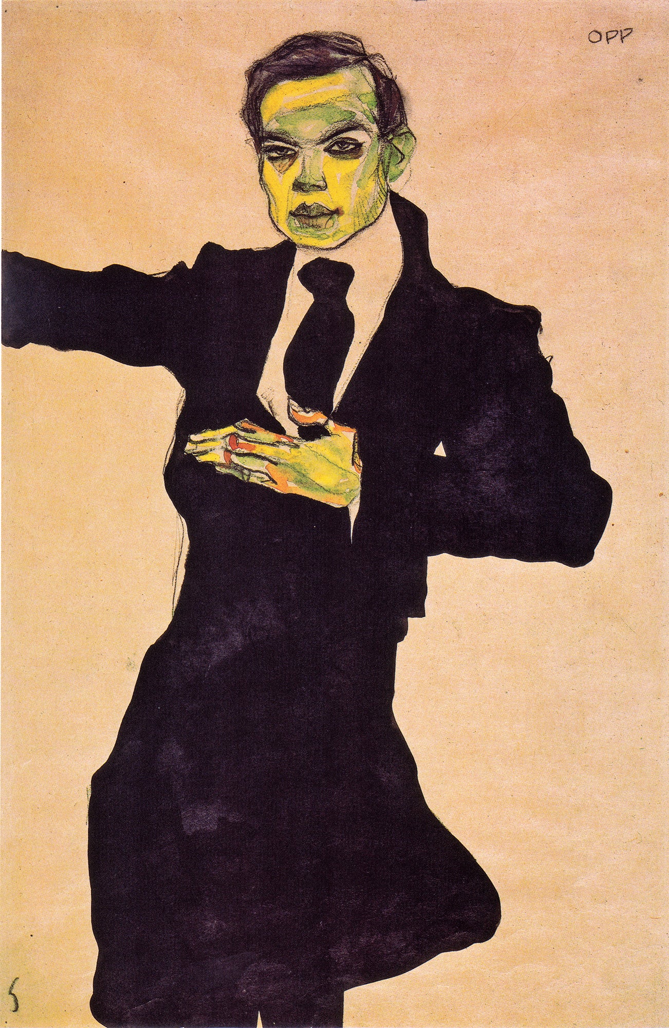Hosszú női ruha (Egon Schiele - Max Oppenheimer)