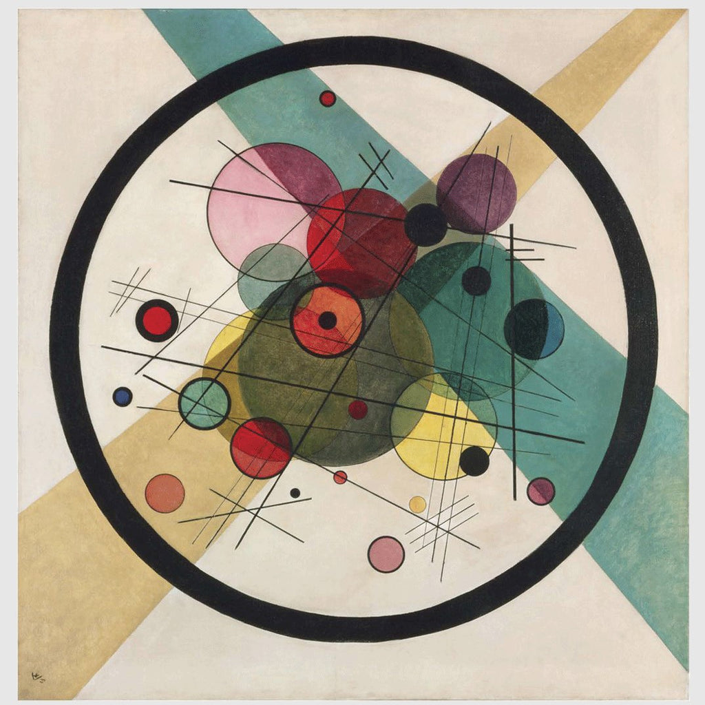 Női ujjatlan magasnyakú body (Wassily Kandinsky-Circles in a Circle)