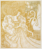 Pamut pulóver - Unisex (Jan Toorop - Woman With a Butterfly at Pond with Two Swans)