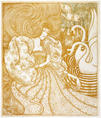 Modern stílusú hátizsák laptop zsebbel (Jan Toorop - Woman With a Butterfly at Pond with Two Swans)