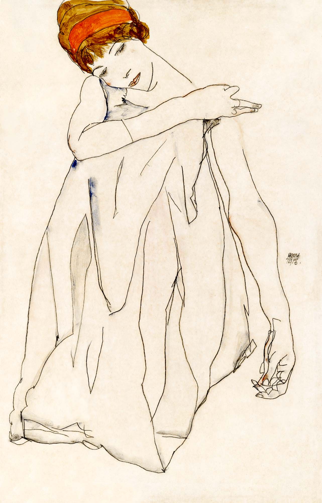 Hosszú női ruha ( Egon Schiele - Die Tänzerin )