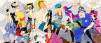 Vászon tote táska ( John Decker-  Wilshire Bowl Restaurant mural design - Study 2)