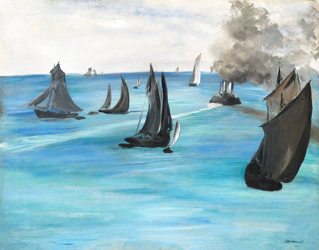 Vászon tornazsák ( Edouard Manet - Steamboat Leaving Boulogne )