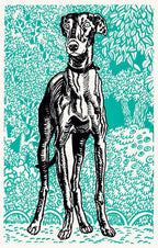 Fehér vászontáska fekete fogantyúval ( Moriz Jung  - Greyhound )