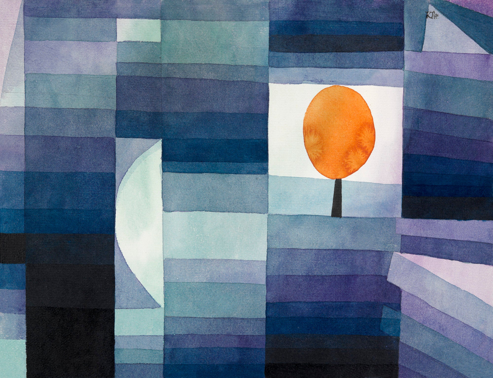 Modern stílusú hátizsák laptop zsebbel (Paul Klee- The Harbinger of Autumn)