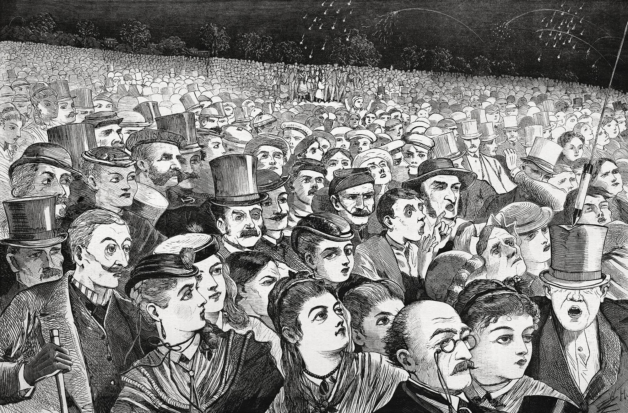 Női crop top (Winslow Homer- Fire-Works on the Night of the Fourth of July)