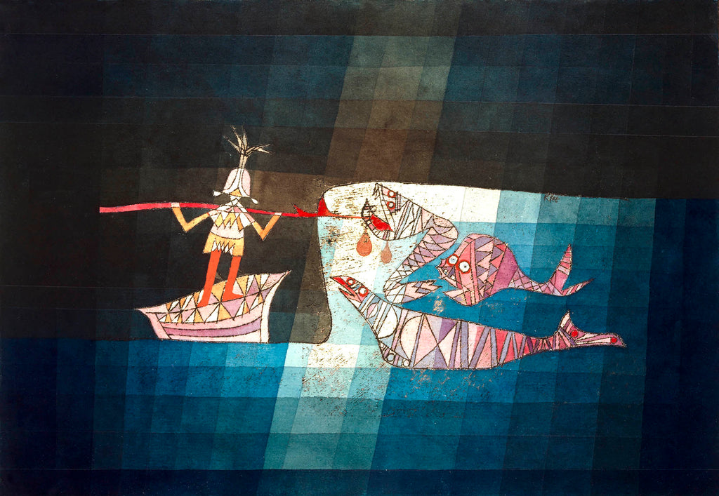 Vászon tote táska (Paul Klee- Battle Scene from the "Seafarer")