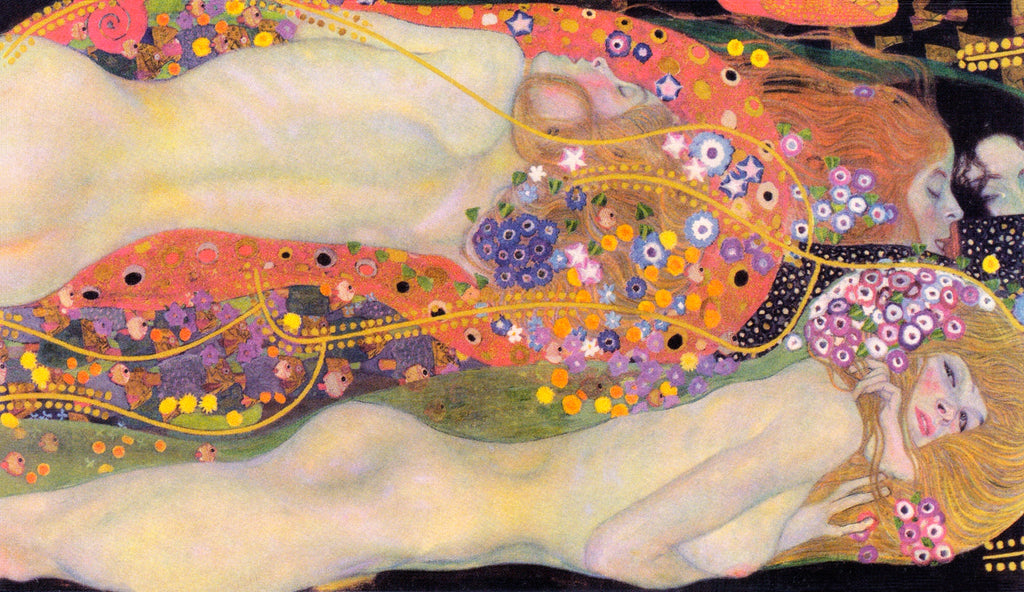 Vászon tote táska (Gustav Klimt- Water Serpents II)