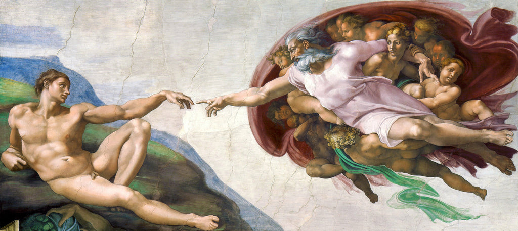 Pamut pulóver - Unisex (Michelangelo - The Creation of Adam)