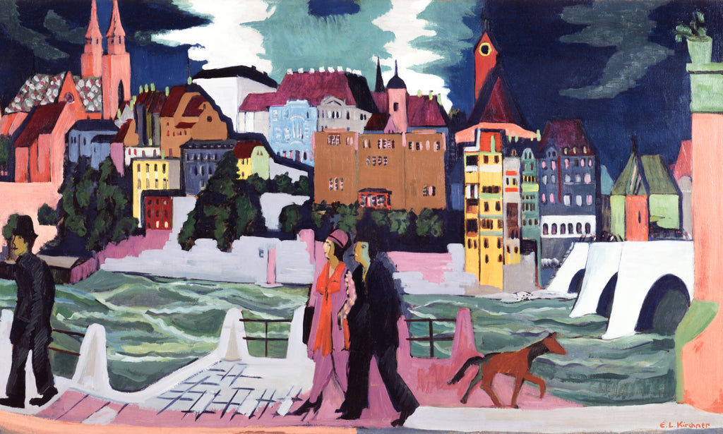 Pamut pulóver - Unisex (Ernst Ludwig Kirchner - View of Basel and the Rhine)