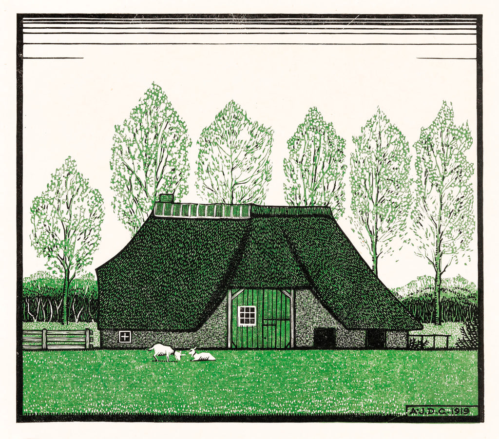 Modern stílusú hátizsák laptop zsebbel (Julie de Graag - Farmhouse with thatched roof)