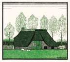 Modern stílusú hátizsák laptop zsebbel (Julie de Graag - Farmhouse with thatched roof)