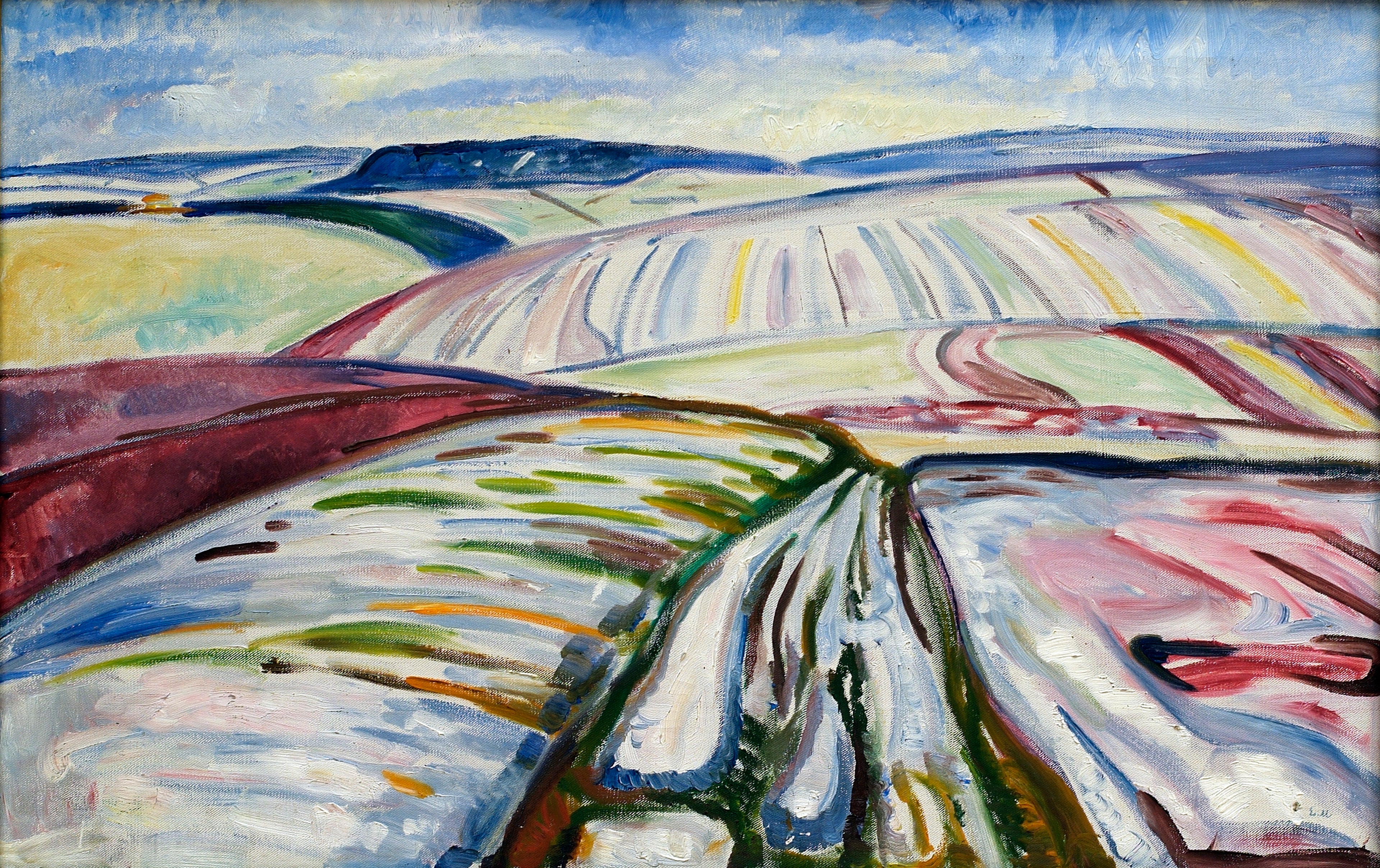 Kapucnis pulóver (Edvard Munch - Winter Landscape)