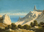 Női ujjatlan magasnyakú body (Georg Emil Libert- View of Sommerspiret, the Cliffs of Møn)