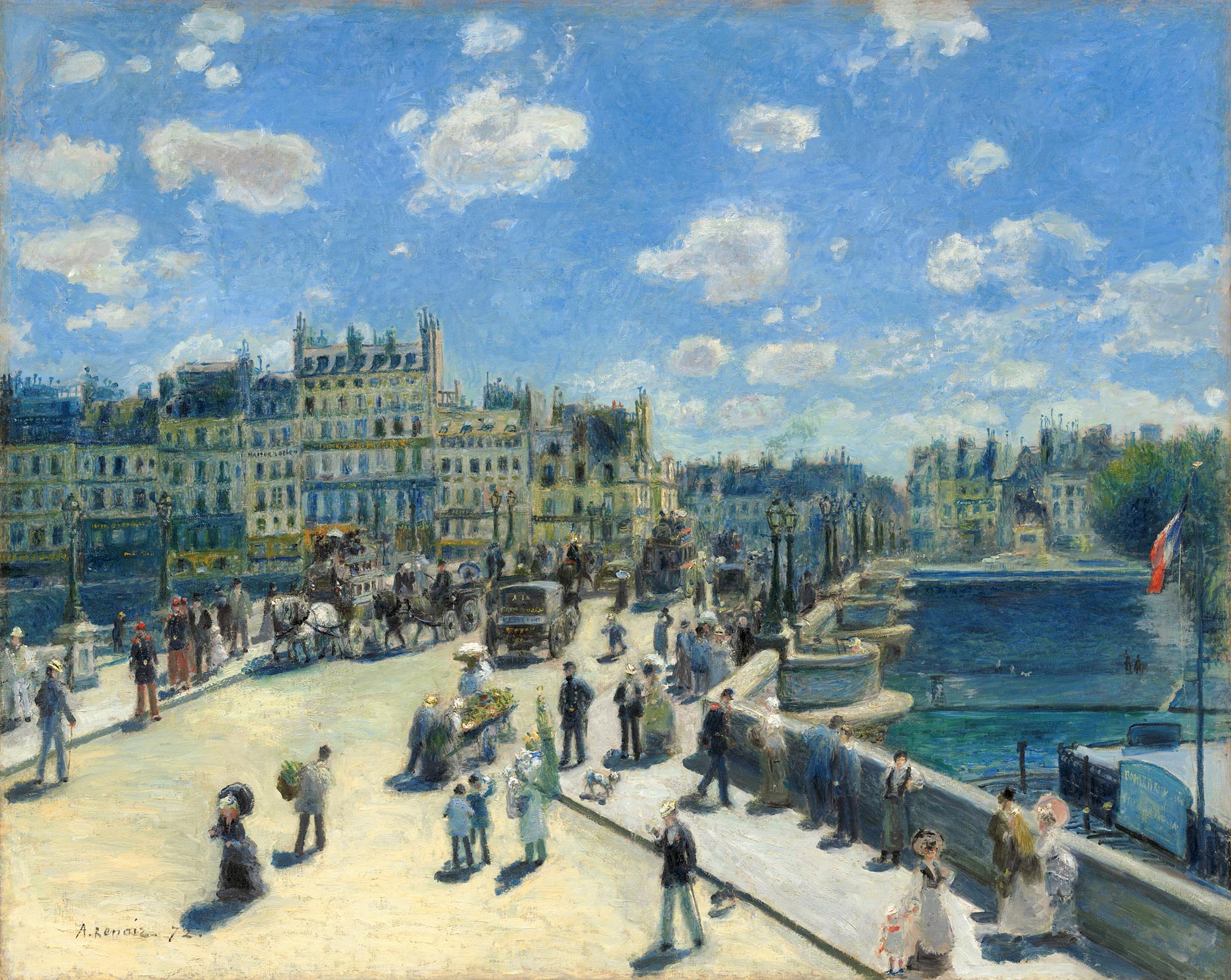 Női crop top ( Pierre-Auguste Renoir - Pont Neuf )