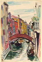 Rövid szabású női kapucnis melegítőfelső ( Oscar Bluemner- Canal, Venice  )