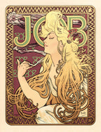 Rövid szabású női kapucnis melegítőfelső ( Alphonse Mucha- Job Cigarette Papers )