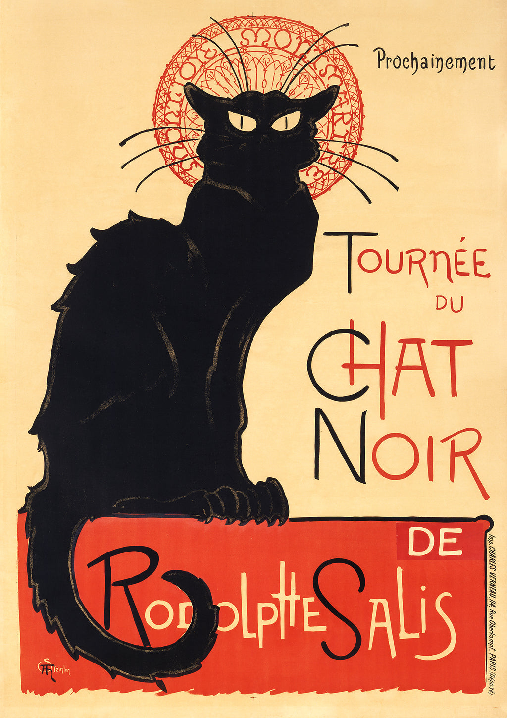 Vászon tornazsák (Théophile-Alexandre Steinlen - Tournée du Chat Noir de Rodolphe Salis)
