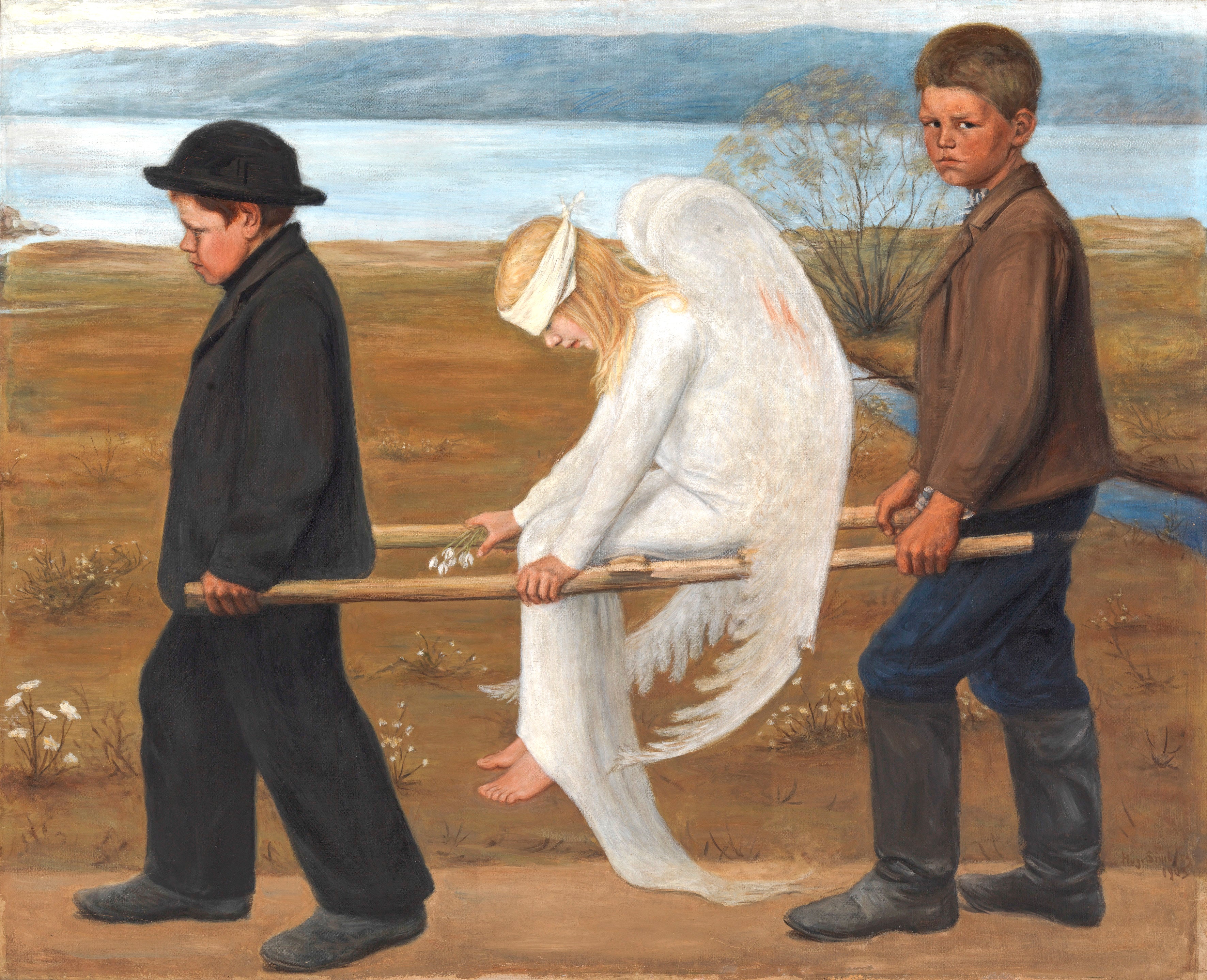 Vászon tornazsák (Hugo Simberg - The Wounded Angel)