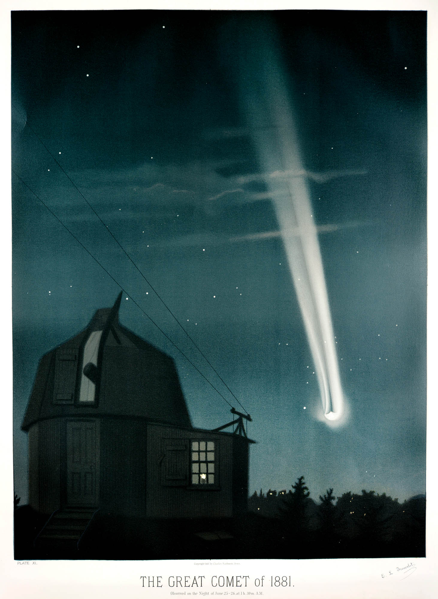 Hosszú női ruha (Étienne Léopold Trouvelot- The Great Comet of 1881 )