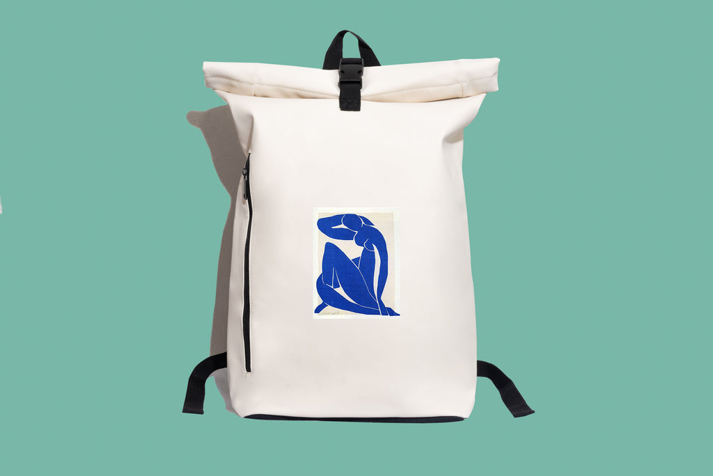 Modern stílusú hátizsák laptop zsebbel (Henri Matisse - Blue Nude II)