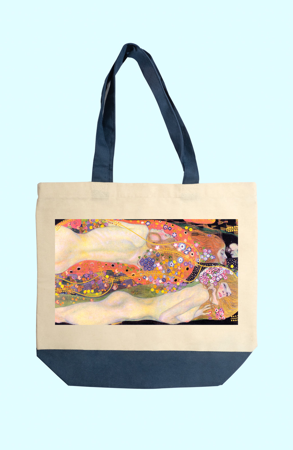 Vászon tote táska (Gustav Klimt- Water Serpents II)