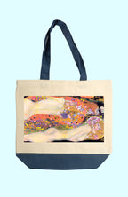 Vászon tote táska (Gustav Klimt- Water Serpents II)