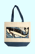 Vászon tote táska ( Utagawa Kuniyoshi - Miyamoto no Musashi Attacking the Giant Whale )
