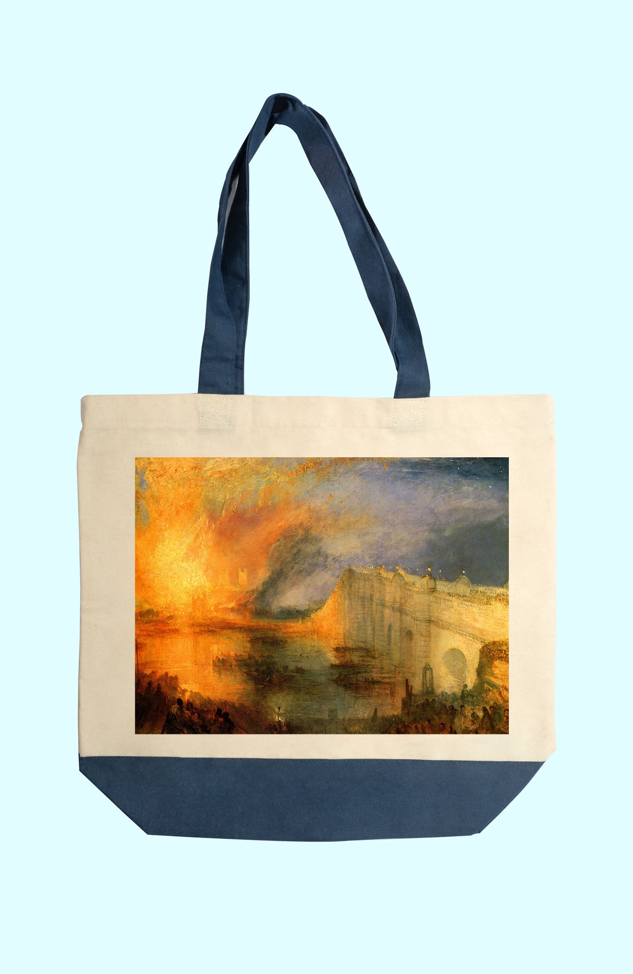 Vászon tote táska ( Joseph Mallord William Turner - burning houses parliament )