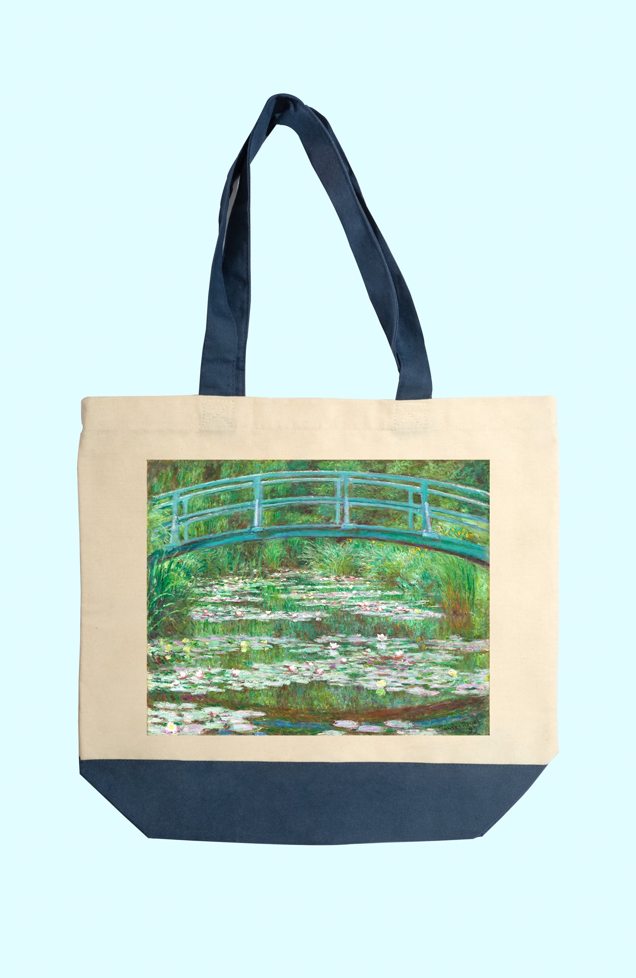 Vászon tote táska (Claude Monet- Bridge over a Pond of Water Lilies)