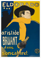 Fehér vászontáska kék fogantyúval (Henri de Toulouse-Lautrec - Eldorado: Aristide Bruant)