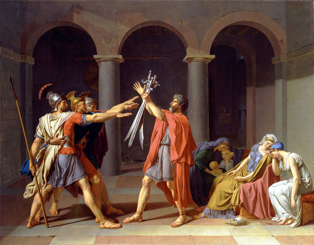 Vászon tote táska (Jacques-Louis David -Le Serment des Horaces)