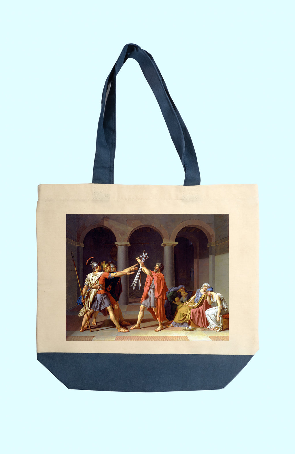 Vászon tote táska (Jacques-Louis David -Le Serment des Horaces)