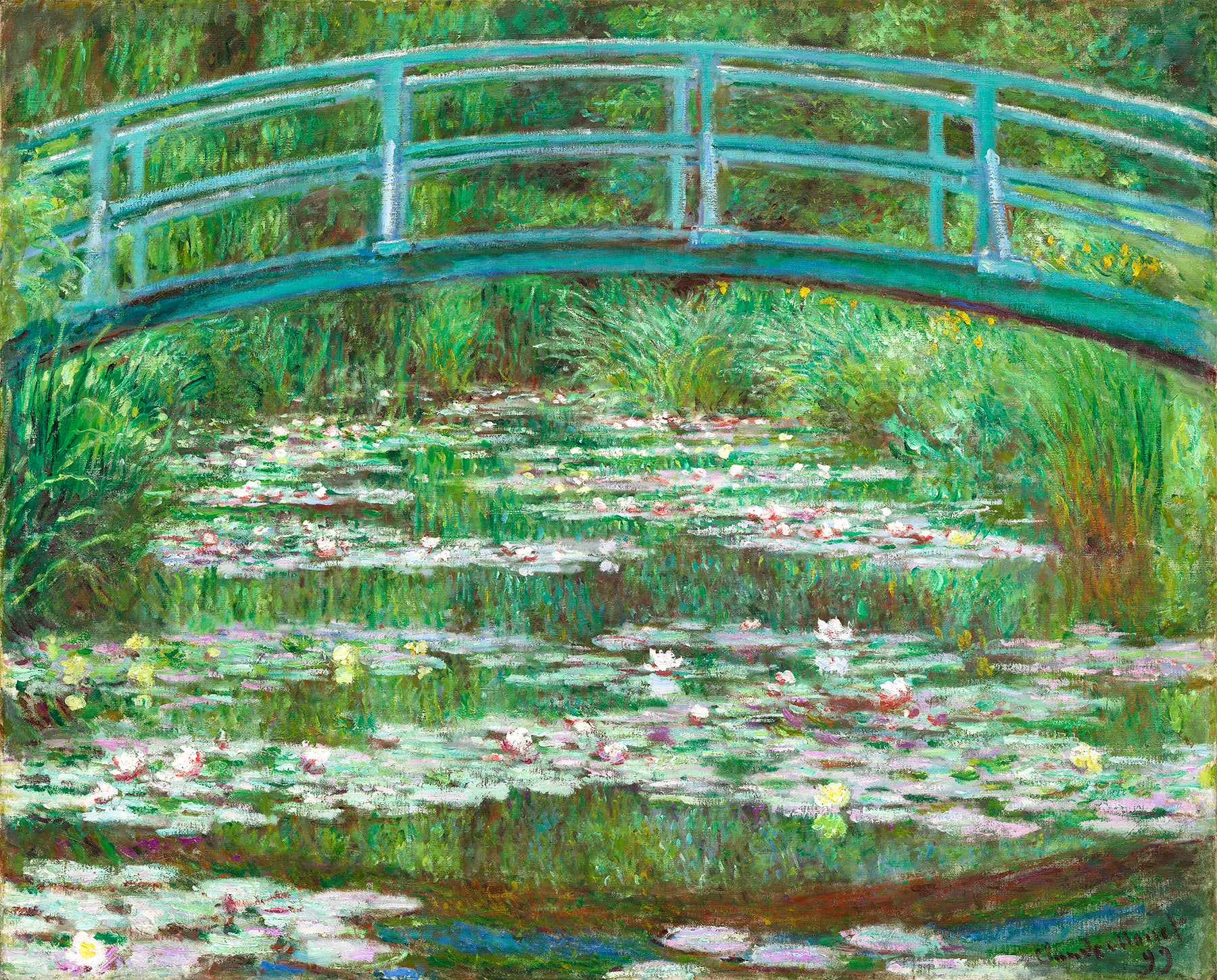 Vászon tote táska (Claude Monet- Bridge over a Pond of Water Lilies)