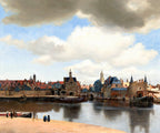 Vászon tote táska ( Johannes Vermeer - View of Delft )