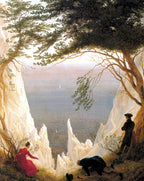 Modern stílusú hátizsák laptop zsebbel (Caspar David Friedrich- Kreidefelsen auf Rügen)