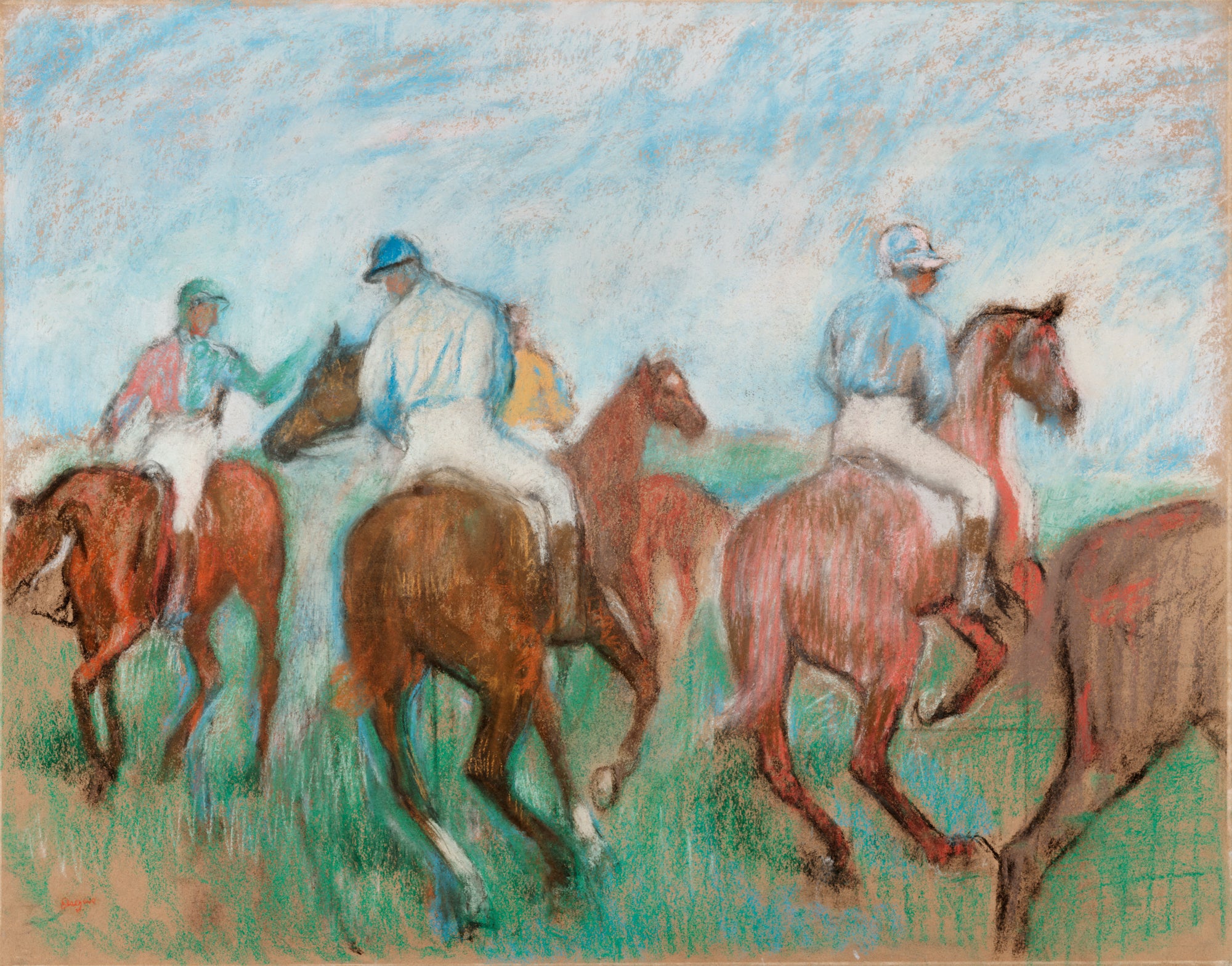 Oversized póló (Edgar Degas - Jockeys)
