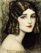 Oversized póló (Wladyslaw Theodore Benda - Girl's Head with Curls)