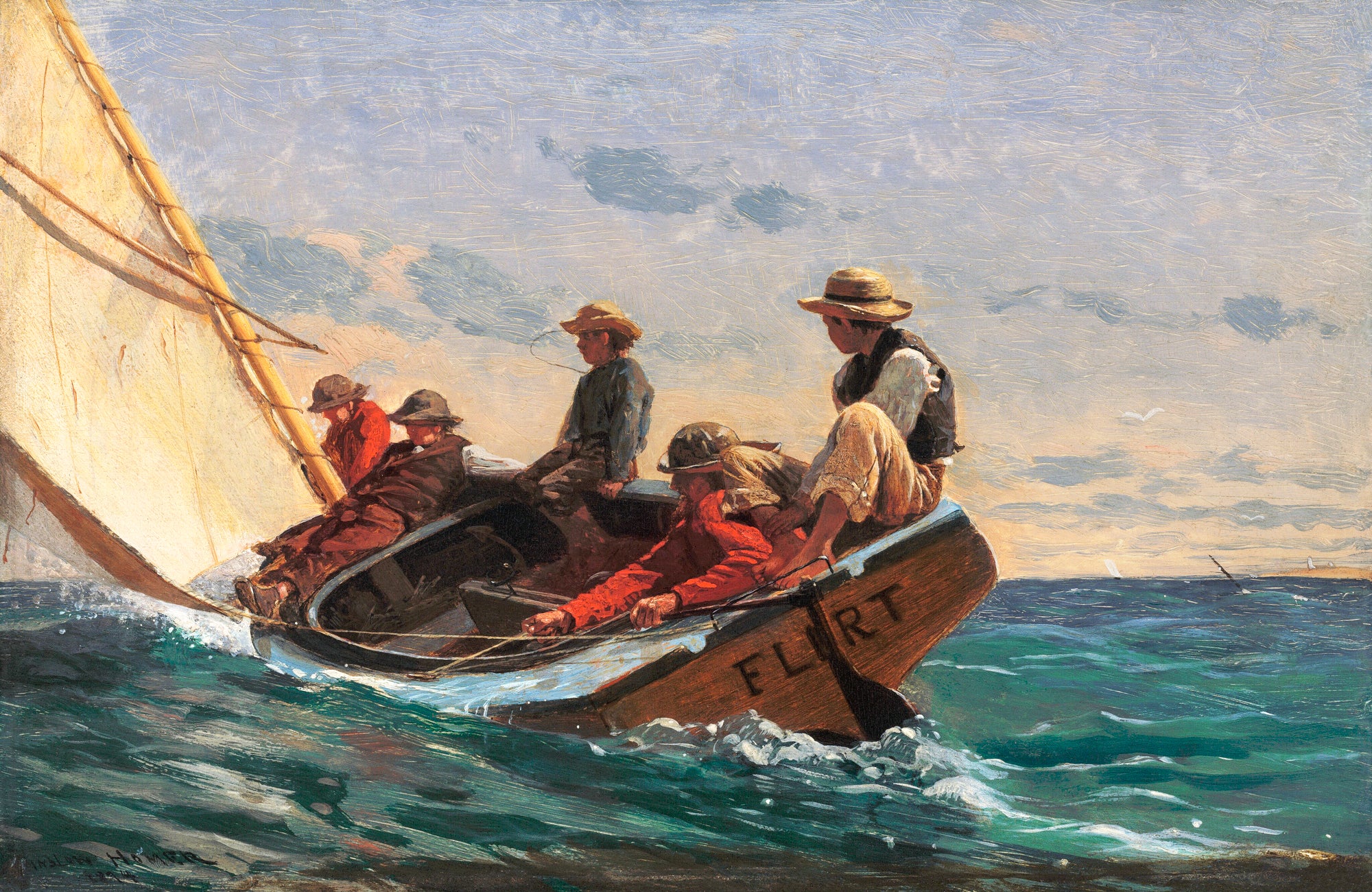 Oversized póló (Winslow Homer - The Flirt)