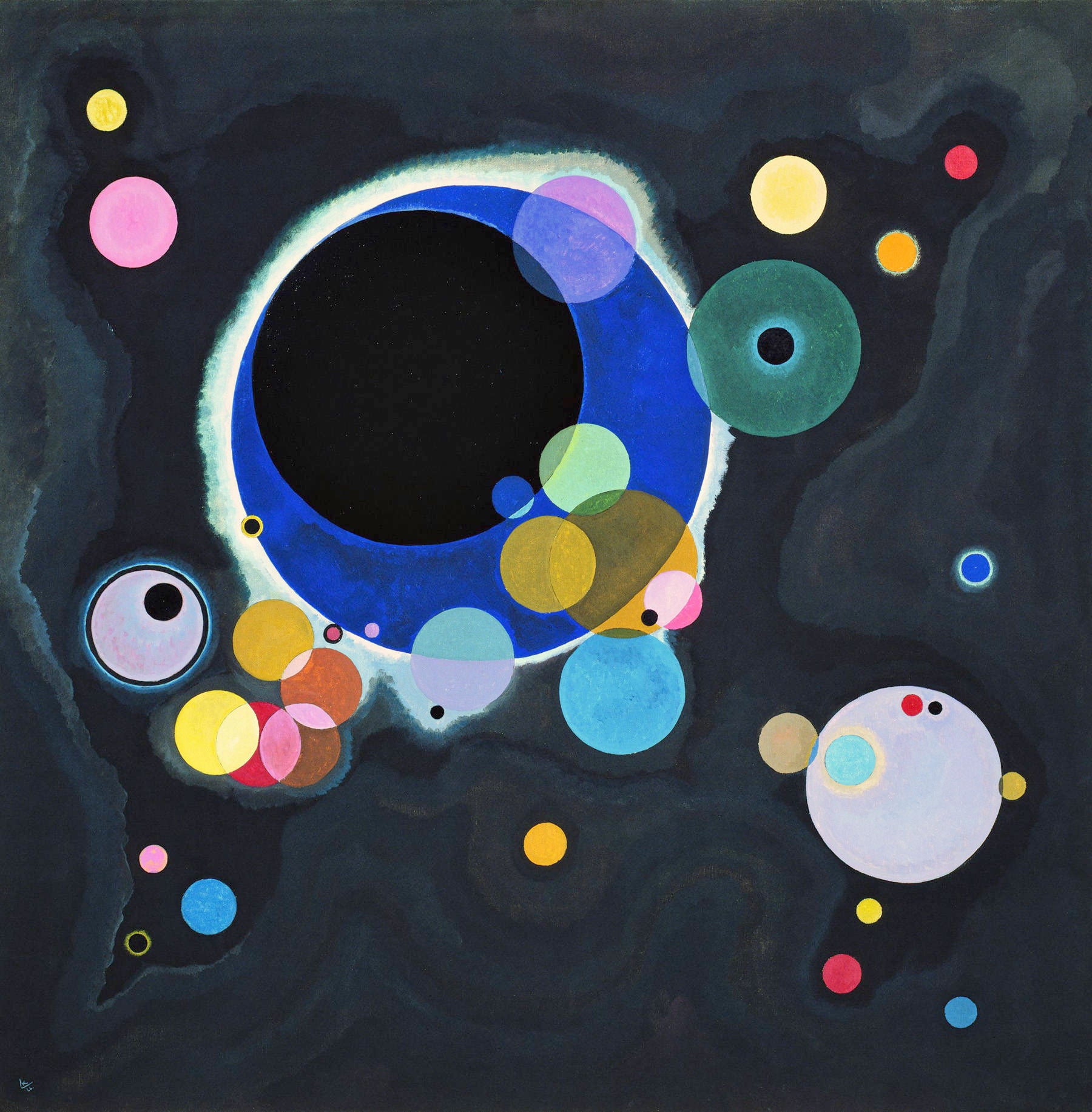 Teli mintás női trikó ( Wassily Kandinsky -Several Circles )
