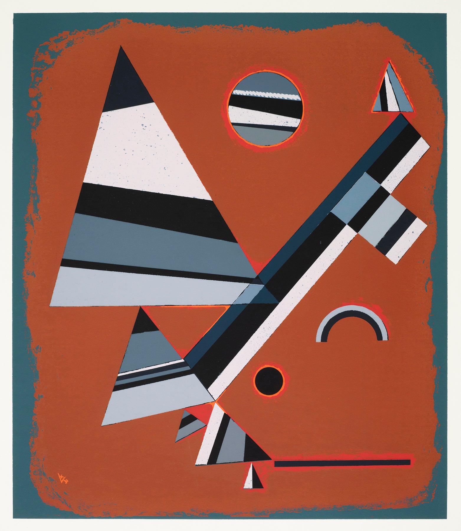 Modern stílusú hátizsák laptop zsebbel (Wassily Kandinsky - Gris)
